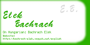 elek bachrach business card